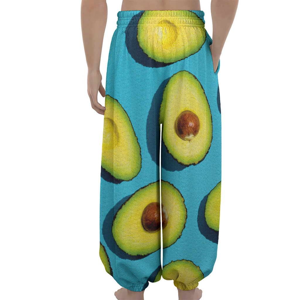 Avocado Cut In Half Print Lantern Pants