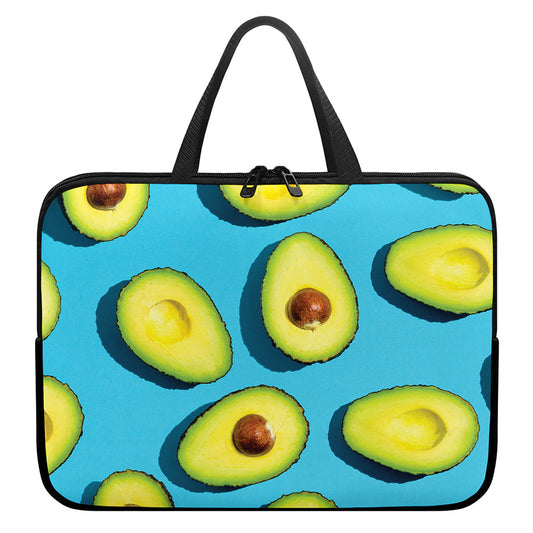 Avocado Cut In Half Print Laptop Sleeve With Handle