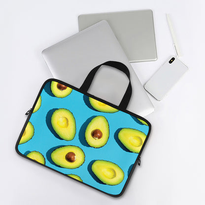 Avocado Cut In Half Print Laptop Sleeve With Handle