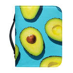 Avocado Cut In Half Print Leather Bible Cover