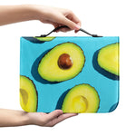 Avocado Cut In Half Print Leather Bible Cover