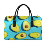Avocado Cut In Half Print Leather Duffle Bag