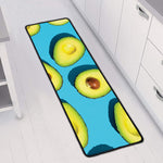 Avocado Cut In Half Print Long Kitchen Mat