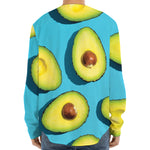 Avocado Cut In Half Print Long Sleeve Baseball Jersey