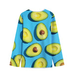 Avocado Cut In Half Print Long Sleeve Short Coat