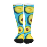 Avocado Cut In Half Print Long Socks