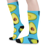 Avocado Cut In Half Print Long Socks