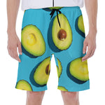 Avocado Cut In Half Print Men's Beach Shorts