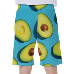Avocado Cut In Half Print Men's Beach Shorts