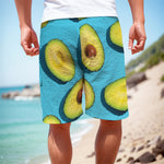 Avocado Cut In Half Print Men's Cargo Shorts