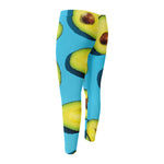 Avocado Cut In Half Print Men's Compression Pants