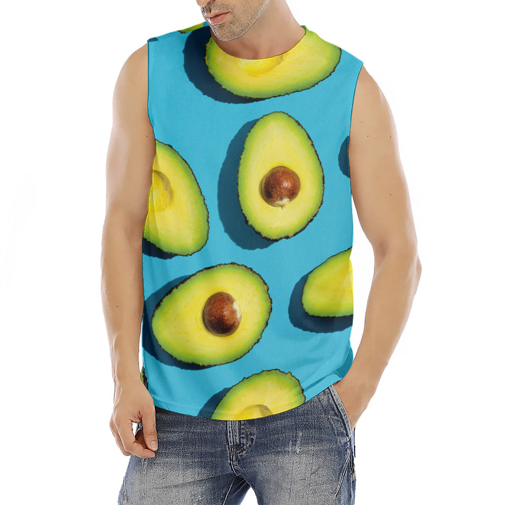 Avocado Cut In Half Print Men's Fitness Tank Top