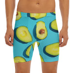 Avocado Cut In Half Print Men's Long Boxer Briefs