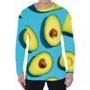 Avocado Cut In Half Print Men's Long Sleeve T-Shirt