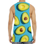 Avocado Cut In Half Print Men's Muscle Tank Top