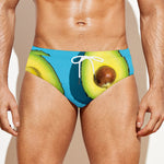 Avocado Cut In Half Print Men's Swim Briefs