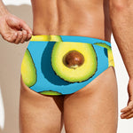 Avocado Cut In Half Print Men's Swim Briefs