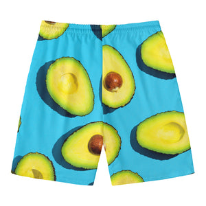 Avocado Cut In Half Print Men's Swim Trunks