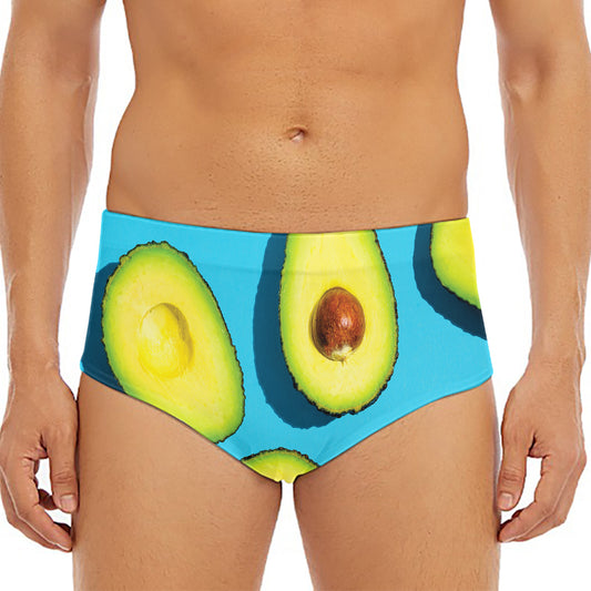 Avocado Cut In Half Print Men's Triangle Swim Briefs