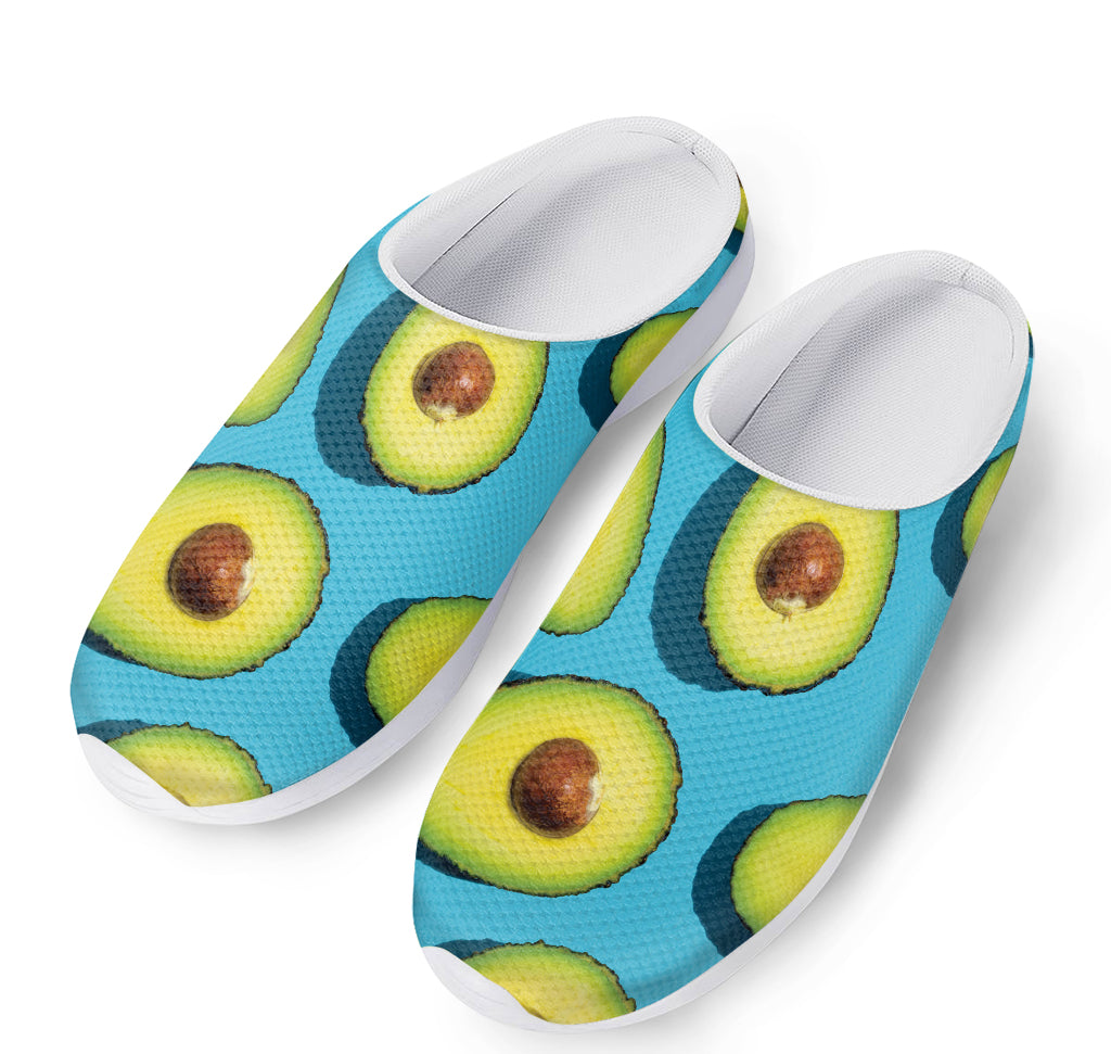 Avocado Cut In Half Print Mesh Casual Shoes