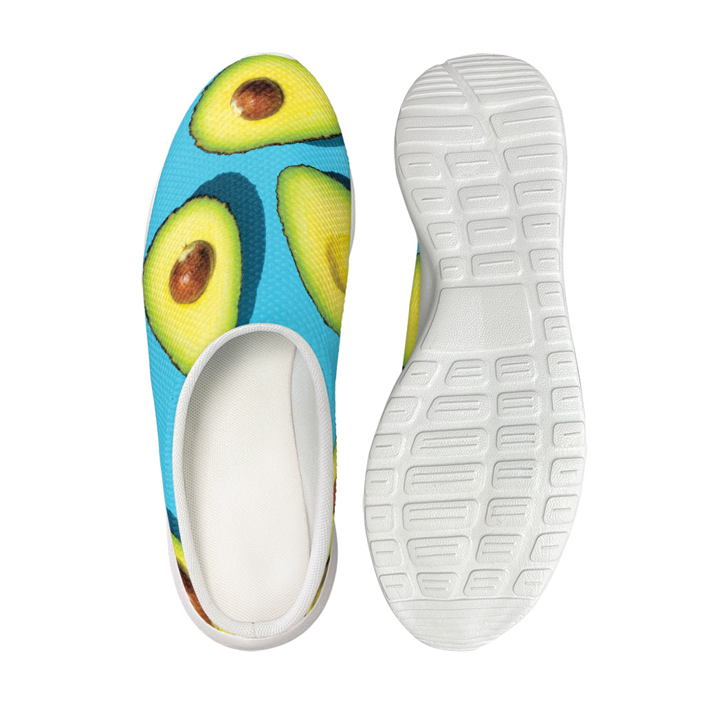 Avocado Cut In Half Print Mesh Casual Shoes