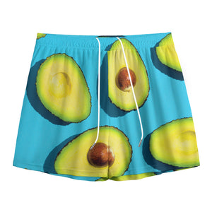 Avocado Cut In Half Print Mesh Shorts