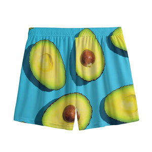 Avocado Cut In Half Print Mesh Shorts