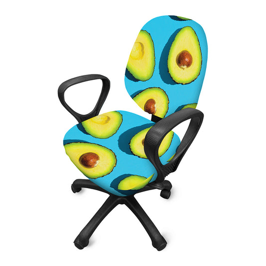 Avocado Cut In Half Print Office Chair Cover