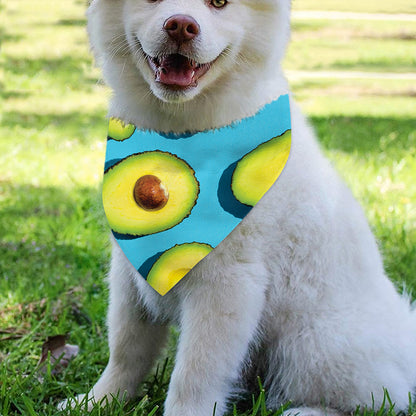 Avocado Cut In Half Print Over The Collar Dog Bandana