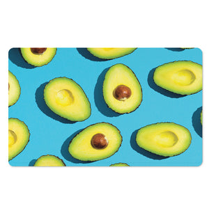 Avocado Cut In Half Print Polyester Doormat