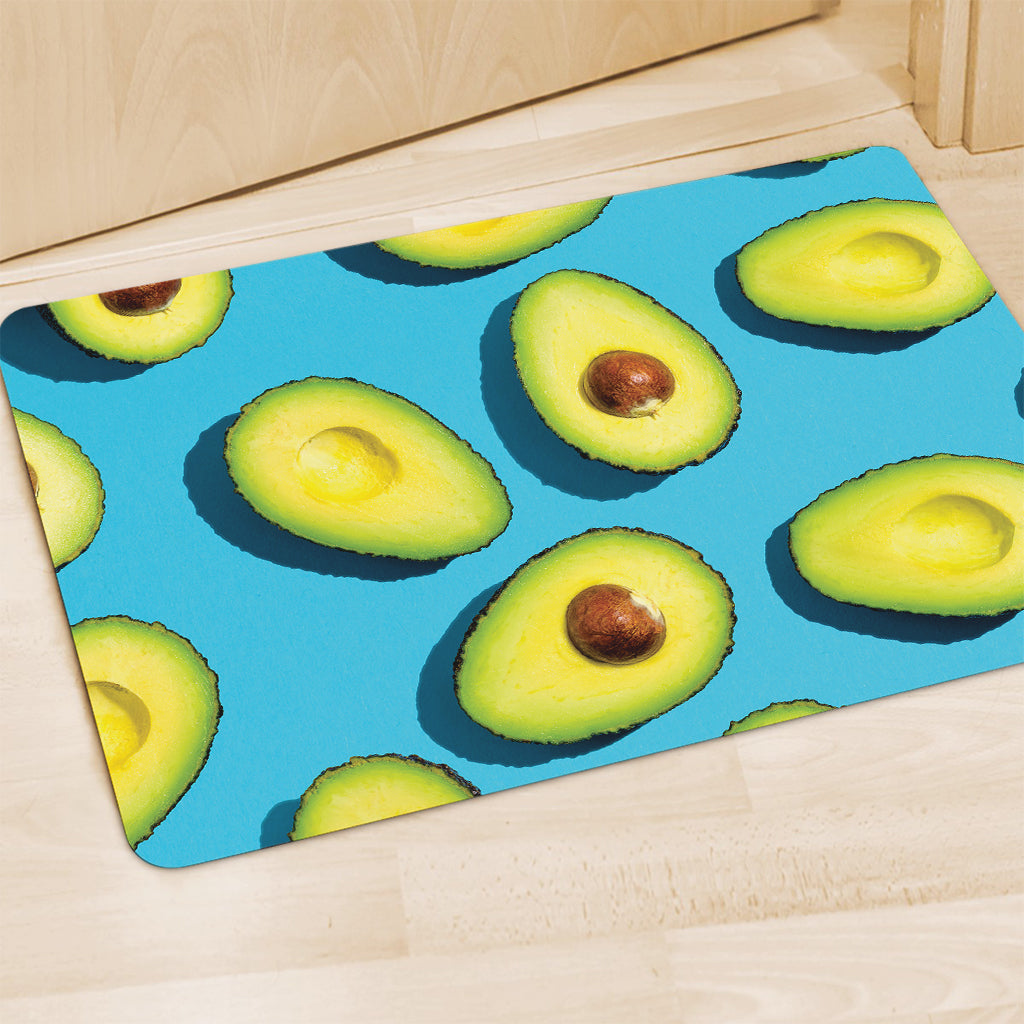 Avocado Cut In Half Print Polyester Doormat