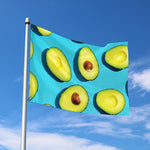 Avocado Cut In Half Print Polyester Flag