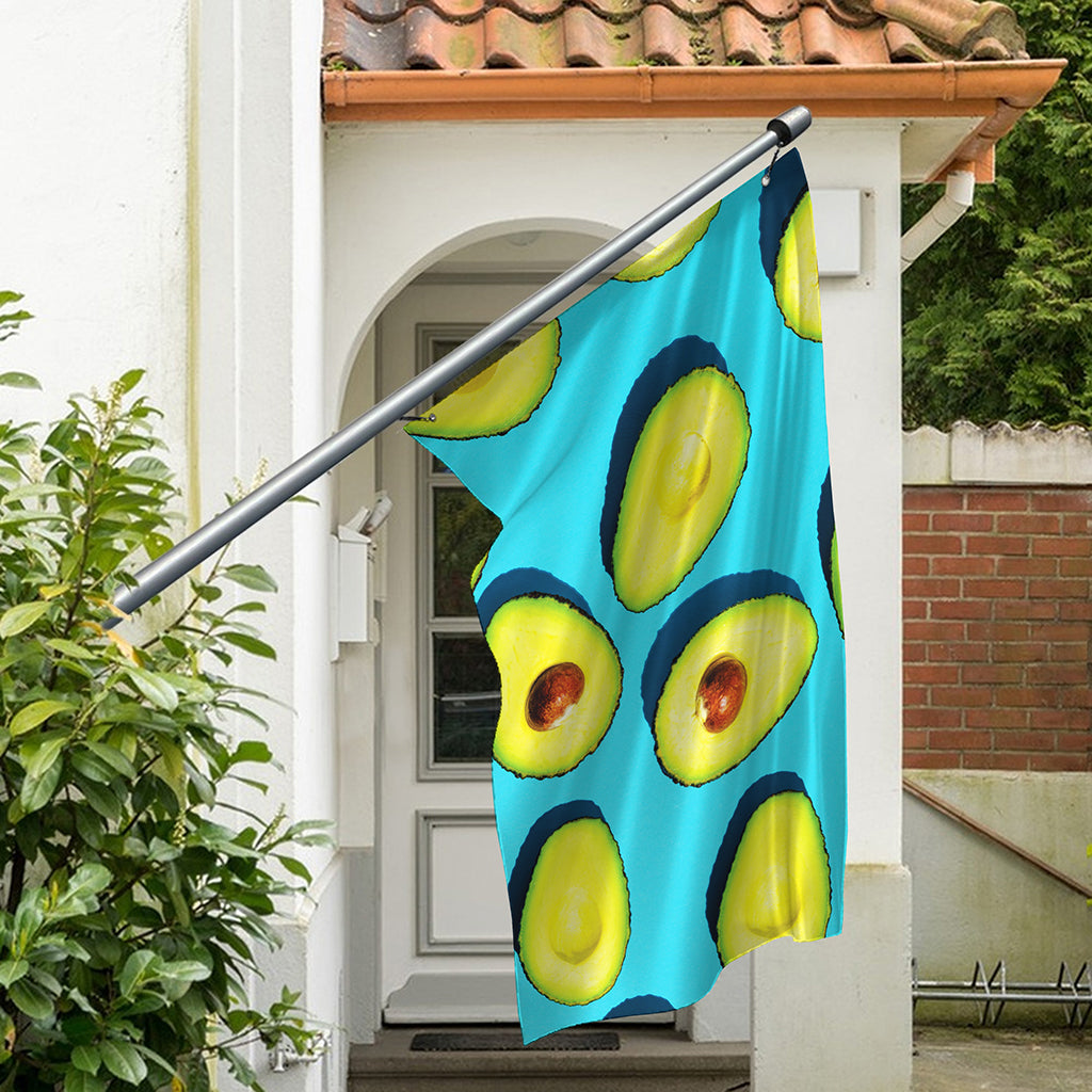 Avocado Cut In Half Print Polyester Flag