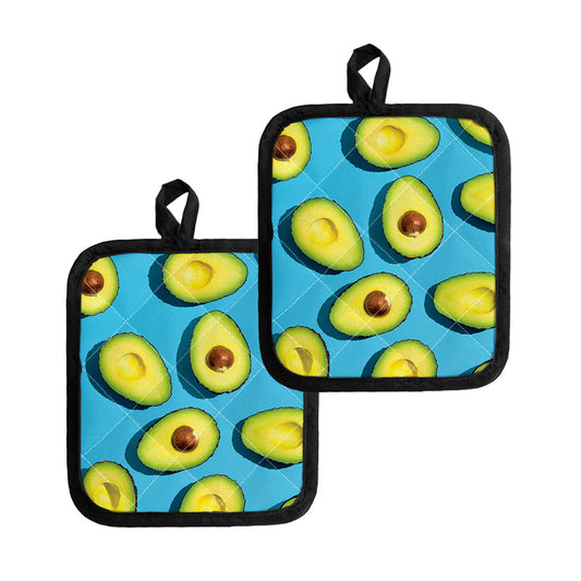 Avocado Cut In Half Print Pot Holders