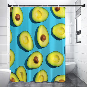 Avocado Cut In Half Print Premium Shower Curtain