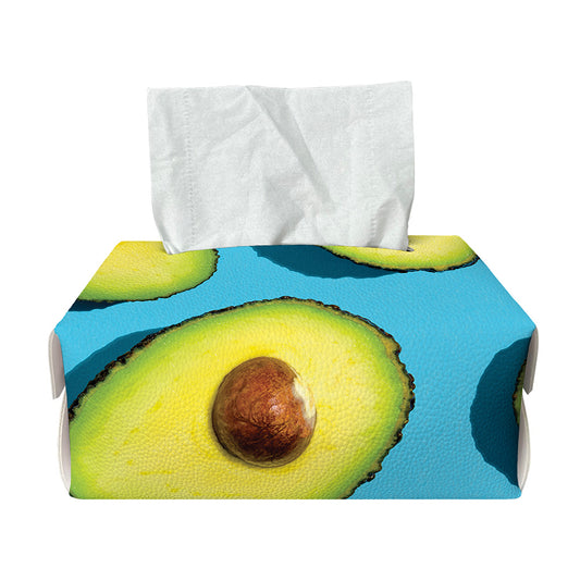 Avocado Cut In Half Print Rectangle Tissue Box Cover