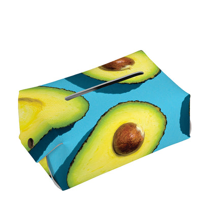 Avocado Cut In Half Print Rectangle Tissue Box Cover