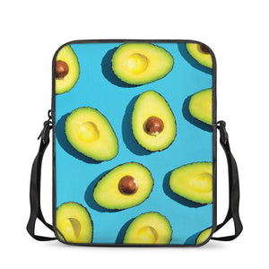 Avocado Cut In Half Print Rectangular Crossbody Bag