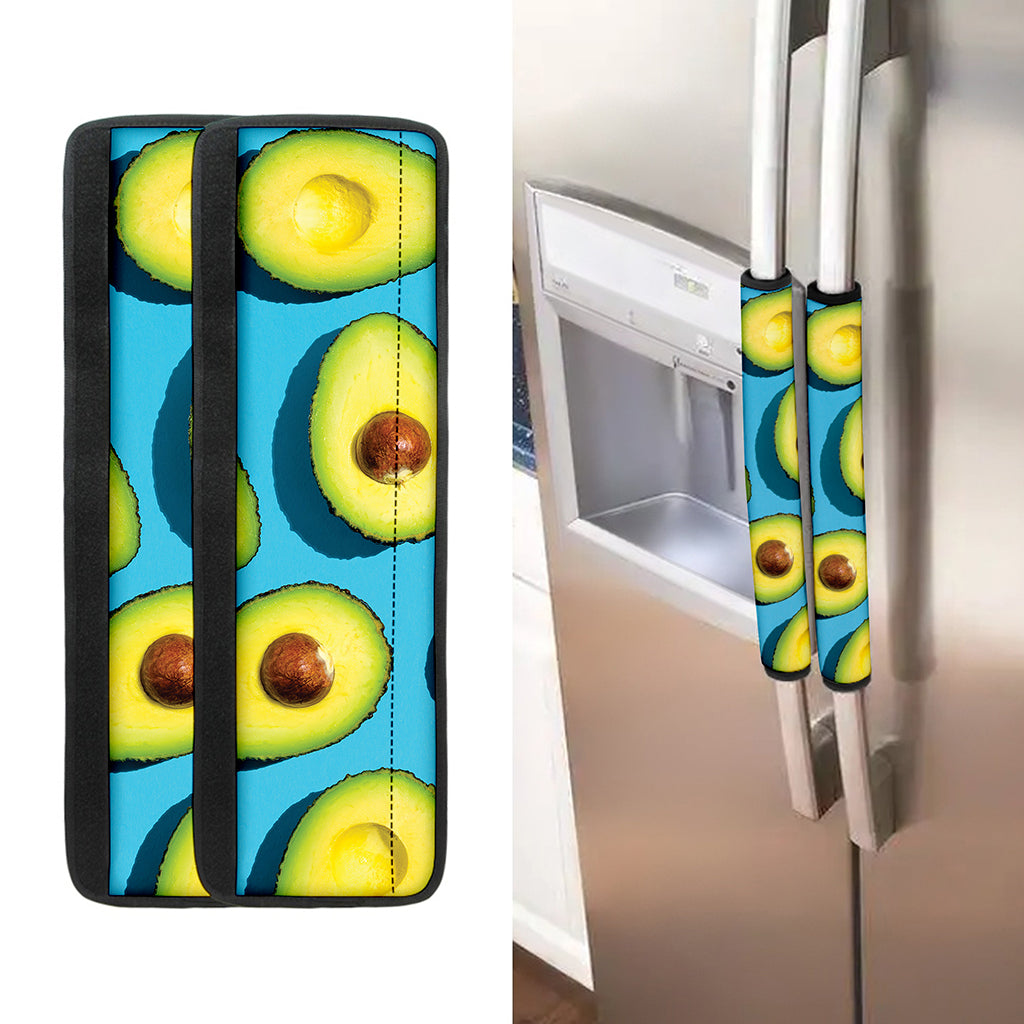 Avocado Cut In Half Print Refrigerator Handle Covers