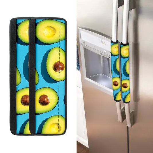 Avocado Cut In Half Print Refrigerator Handle Covers