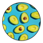 Avocado Cut In Half Print Round Floor Mat