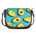 Avocado Cut In Half Print Saddle Bag