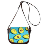 Avocado Cut In Half Print Saddle Bag