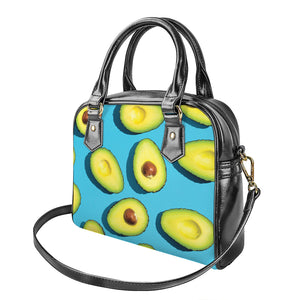 Avocado Cut In Half Print Shoulder Handbag