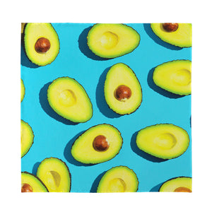 Avocado Cut In Half Print Silk Bandana