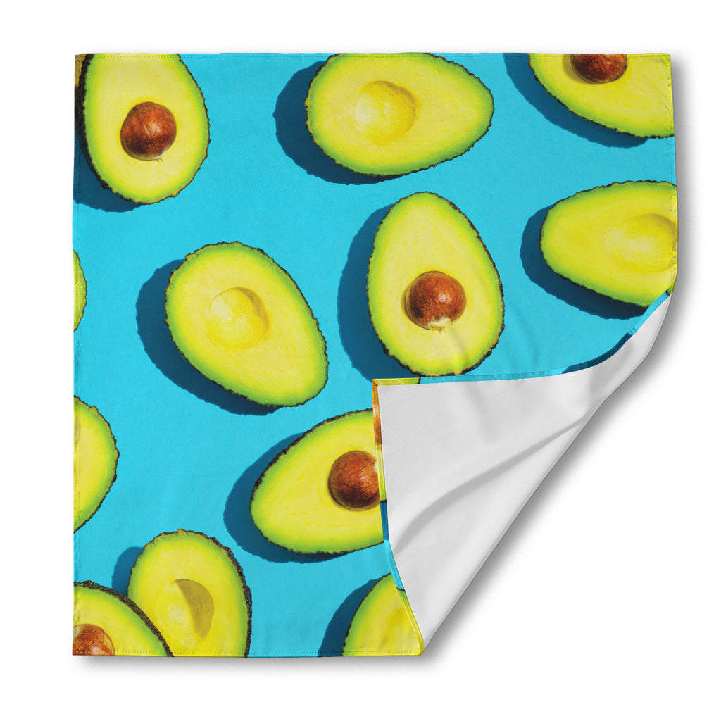 Avocado Cut In Half Print Silk Bandana