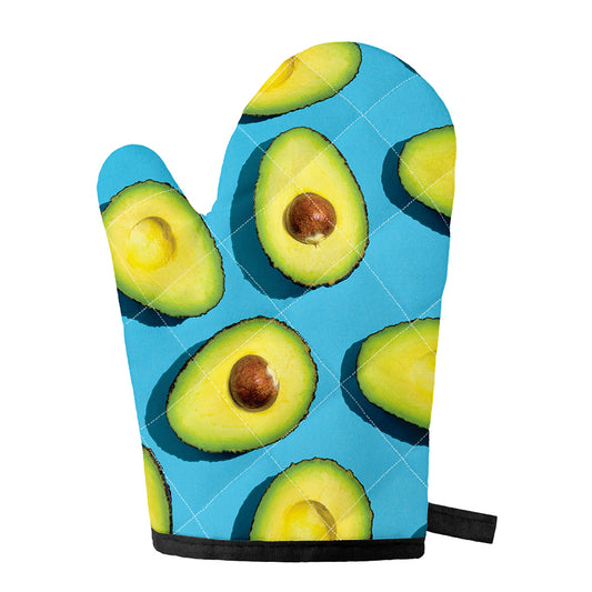 Avocado Cut In Half Print Single Oven Mitt
