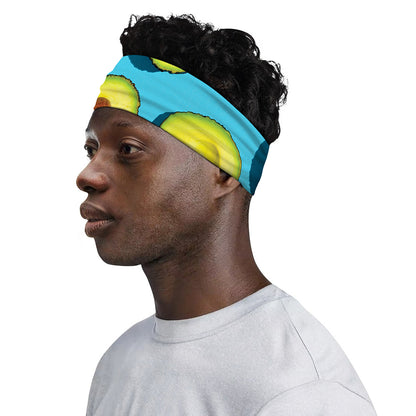 Avocado Cut In Half Print Sports Headband
