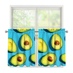 Avocado Cut In Half Print Tier Curtains