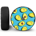 Avocado Cut In Half Print Tire Cover With Camera Hole